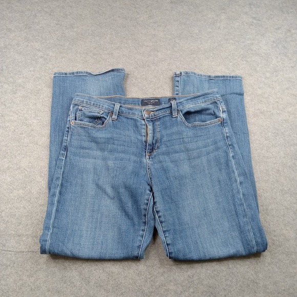 Lucky Brand Denim - Lucky Brand Jeans Womens 14/32 Blue Medium Wash Straight Mid Rise Stretch Denim